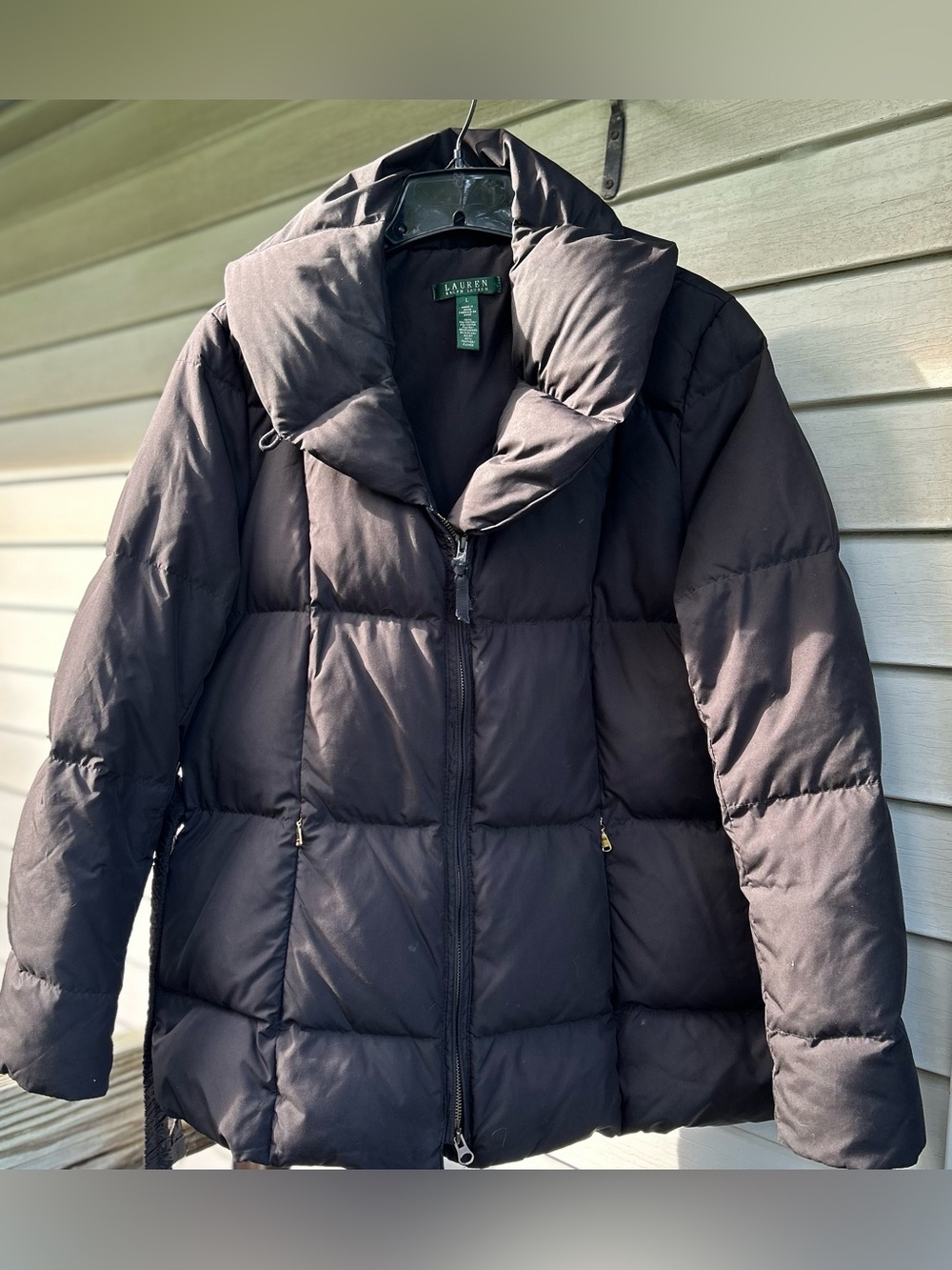 Lauren Ralph Lauren Luxury Quilted Down Puffer Cozy Ladies Jacket Size Large.